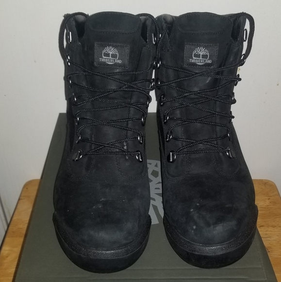 Timberland 6-Inch Waterproof Field Boot Black Nubuck Men's Boots - Picture 2 of 13